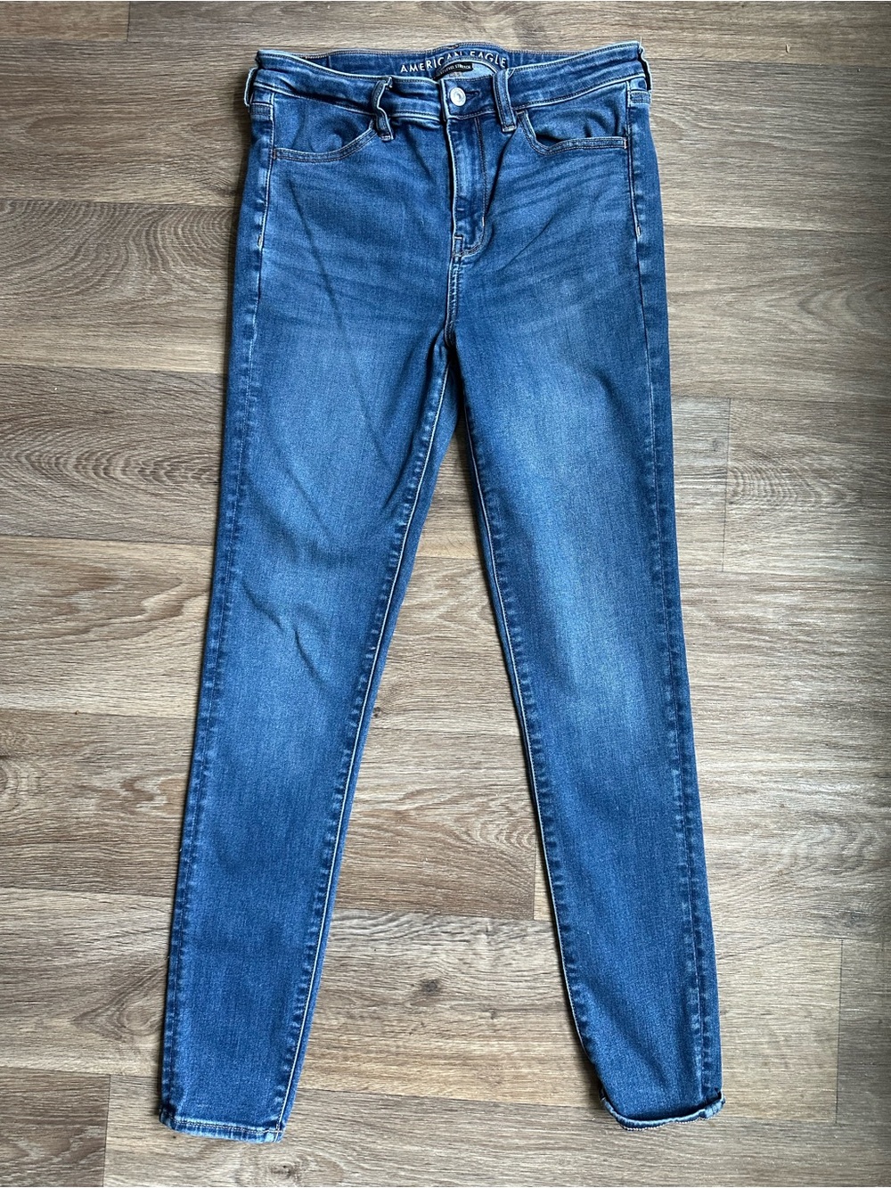 American Eagle Next Level Stretch Skinny Jeans Size 10 Medium Wash Casual Denim